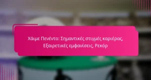 Χάιμε Πενέντο: Σημαντικές στιγμές καριέρας, Εξαιρετικές εμφανίσεις, Ρεκόρ